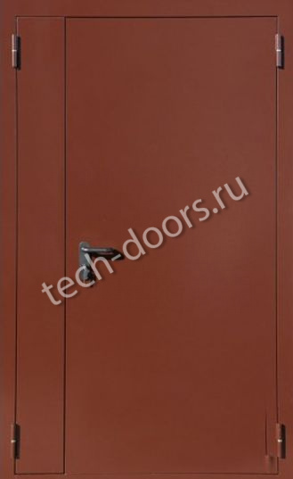 Дверь полуторная противопожарная EIW-60 металлическая 1350x2050